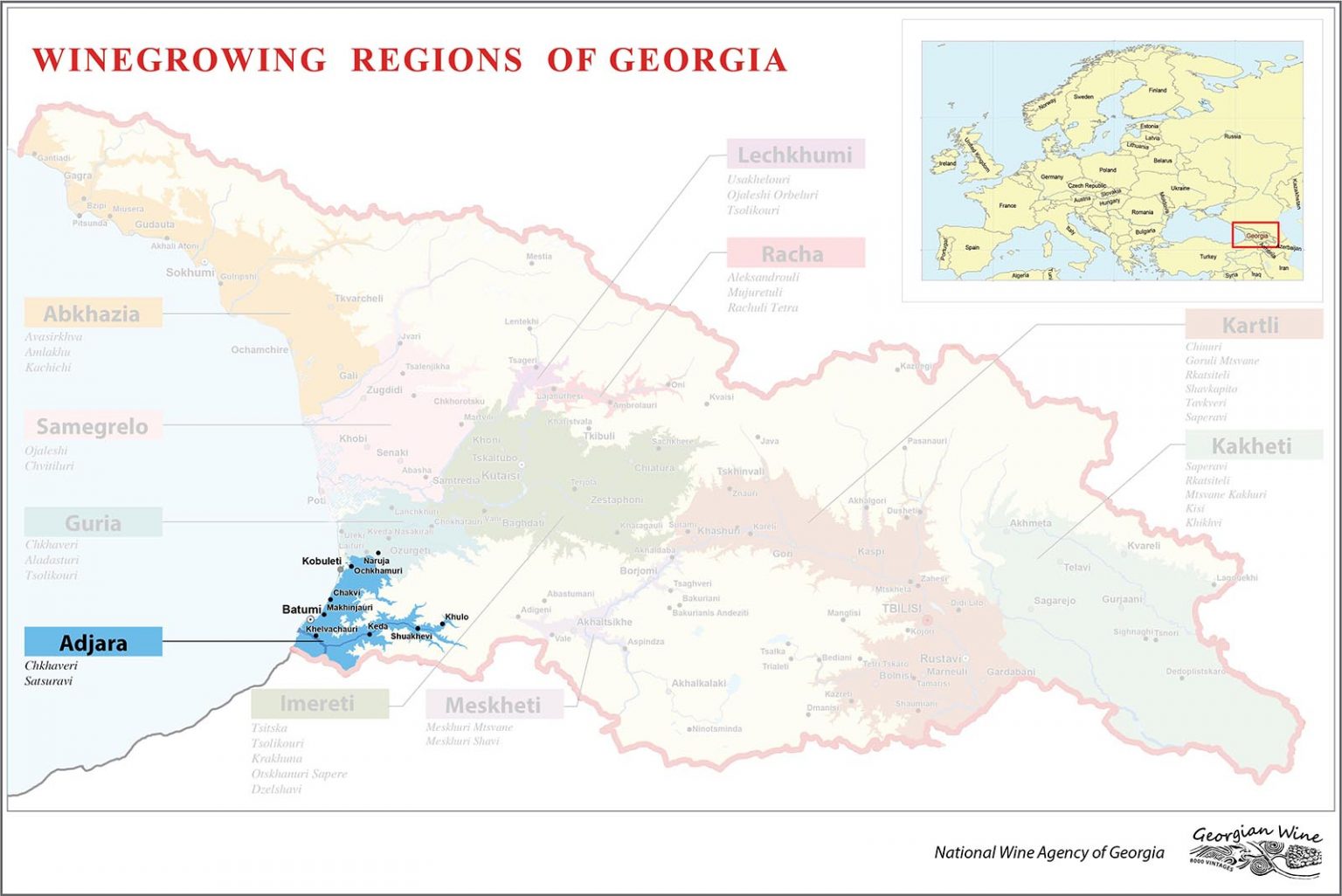 アジャラ地方 (Adjara) ワイン産地 ジョージアワイン National Wine Agency of 日本